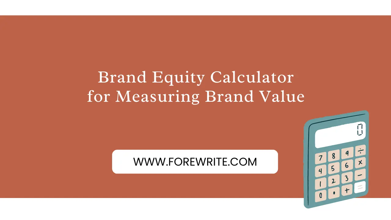 Brand Equity Calculator for Measuring Brand Value