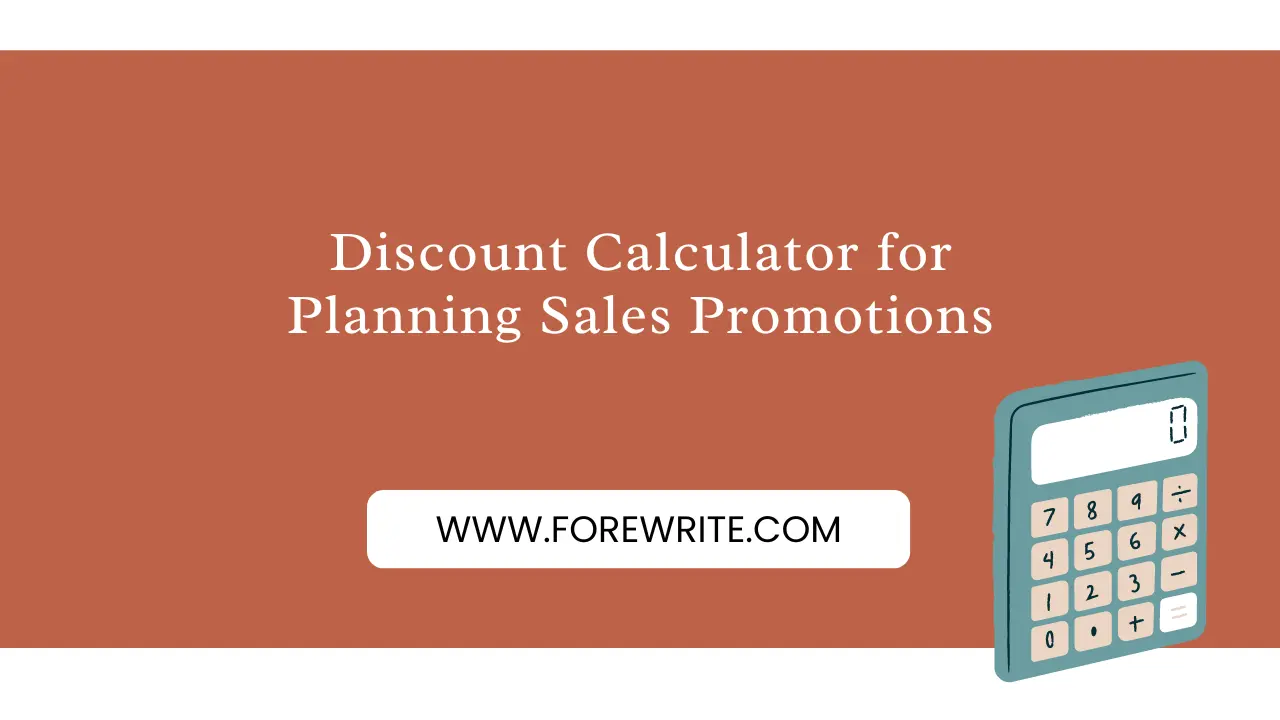 Discount Calculator for Planning Sales Promotions