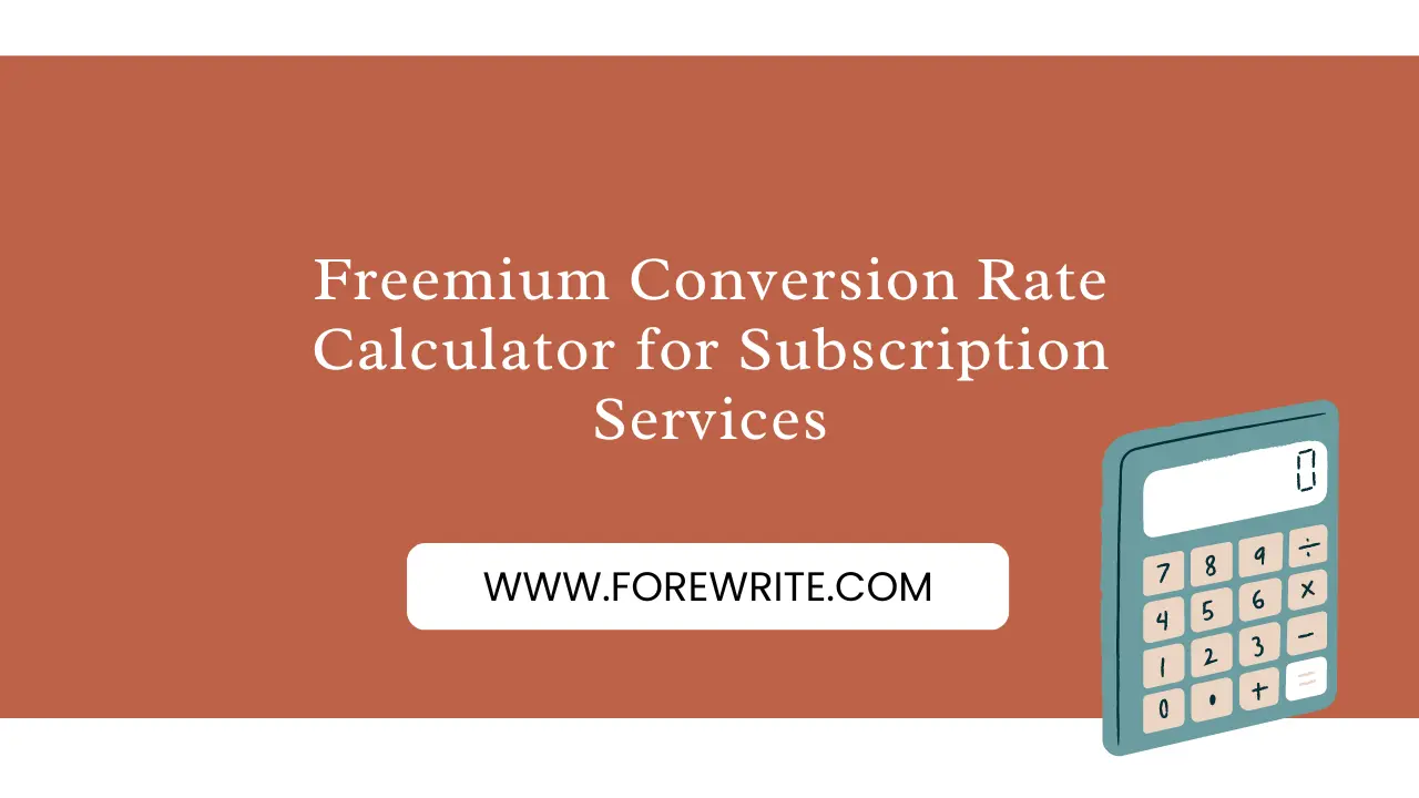 Freemium Conversion Rate Calculator for Subscription Services