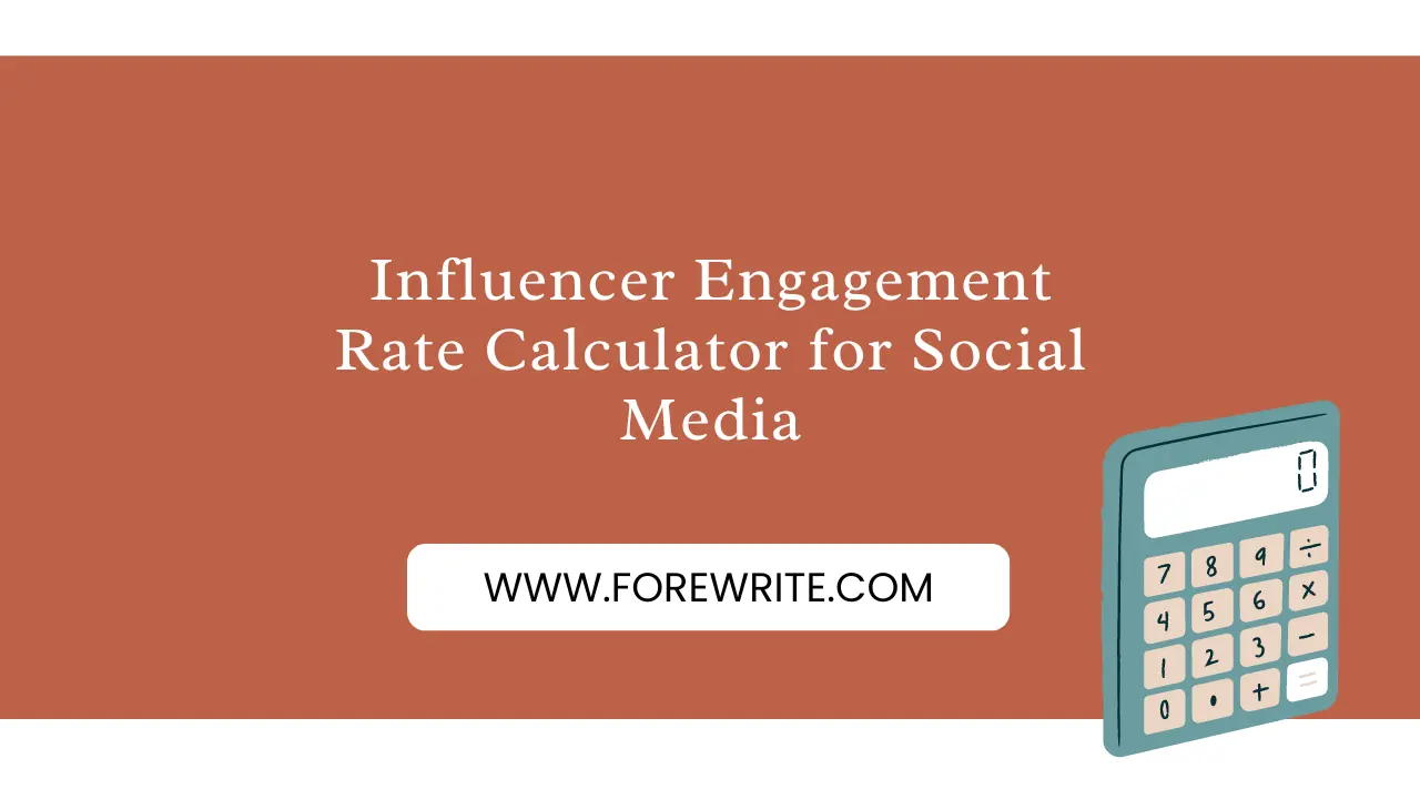 Influencer Engagement Rate Calculator for Social Media