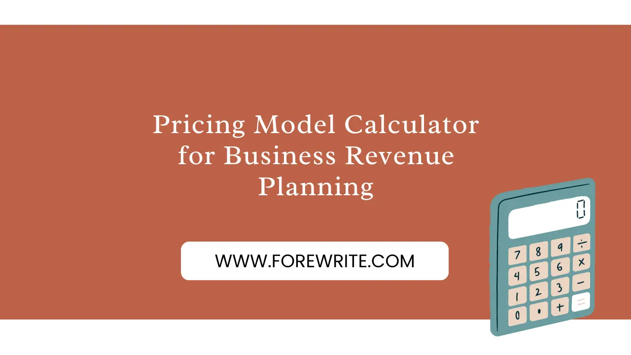 Pricing Model Calculator for Business Revenue Planning