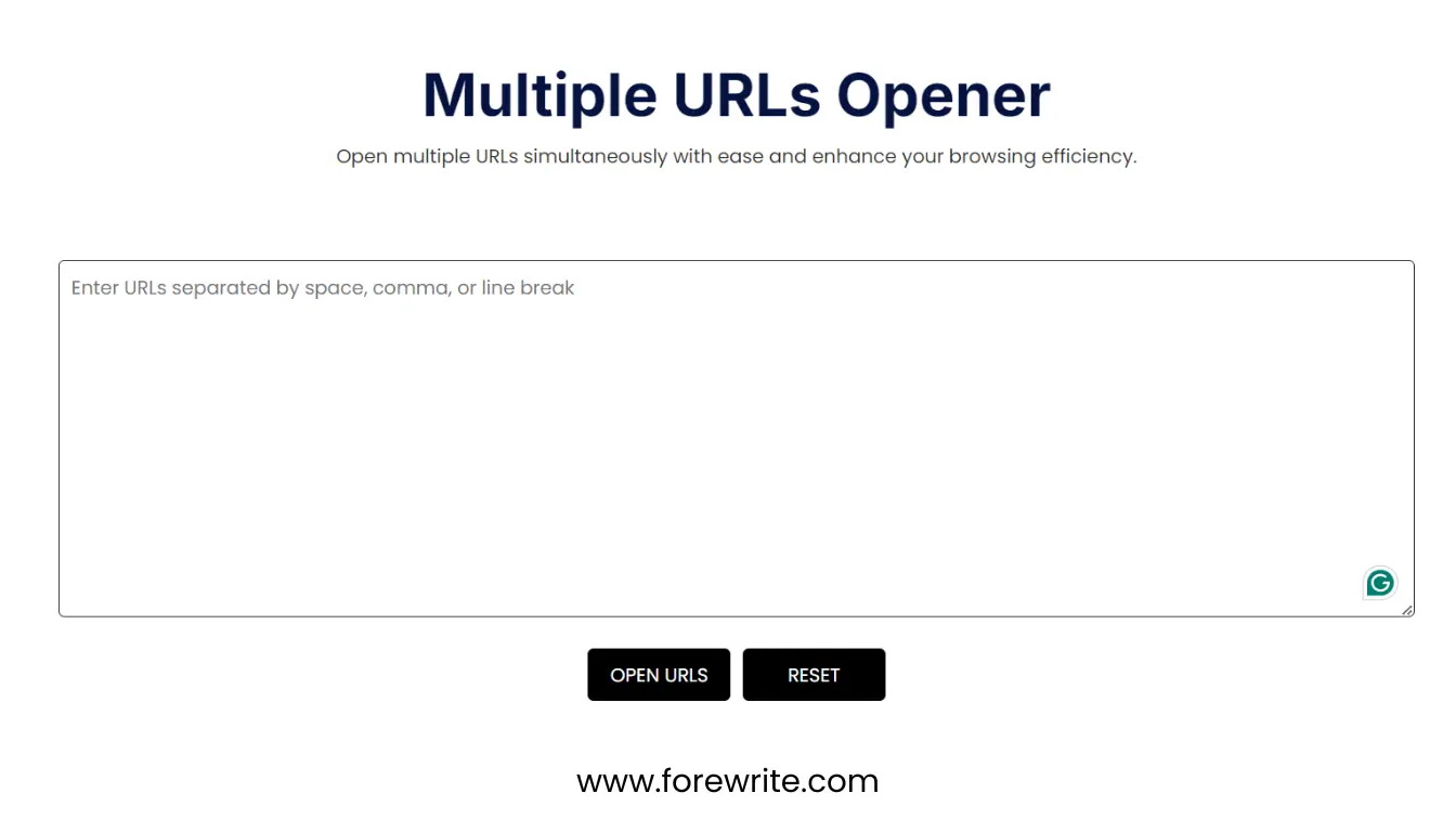 Multiple URLs Opener