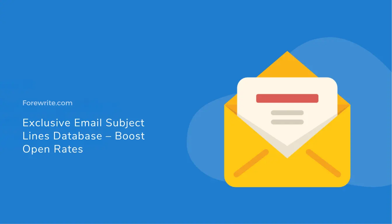 Email Subject Lines Database